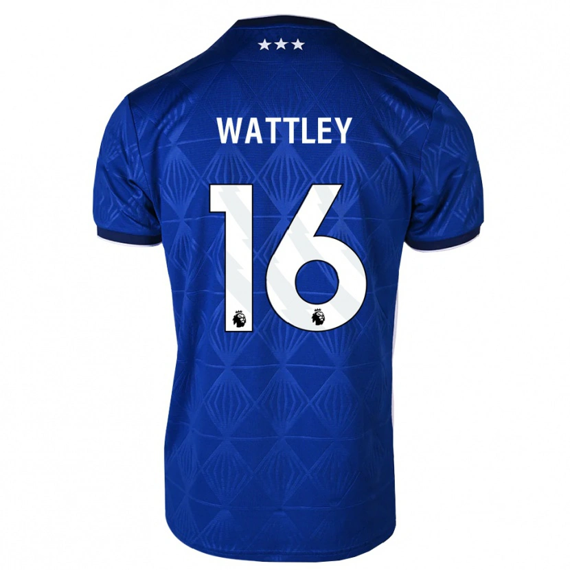Danxen Niño Camiseta Zac Wattley #16 Azul Medio Blanco Rojo 1ª Equipación 2026/27 La Camisa