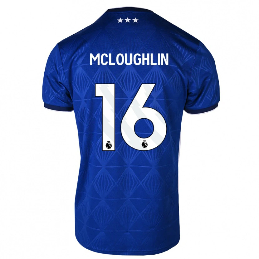 Danxen Niño Camiseta Tommy Mcloughlin #16 Azul Medio Blanco Rojo 1ª Equipación 2026/27 La Camisa