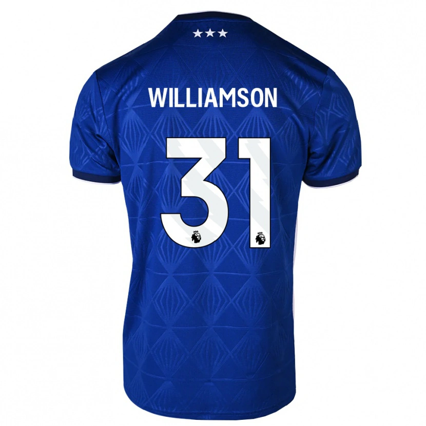 Danxen Niño Camiseta Woody Williamson #31 Azul Medio Blanco Rojo 1ª Equipación 2026/27 La Camisa