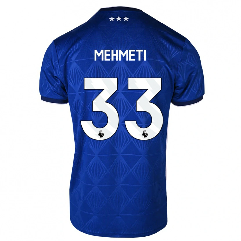 Danxen Niño Camiseta Anis Mehmeti #33 Azul Medio Blanco Rojo 1ª Equipación 2026/27 La Camisa