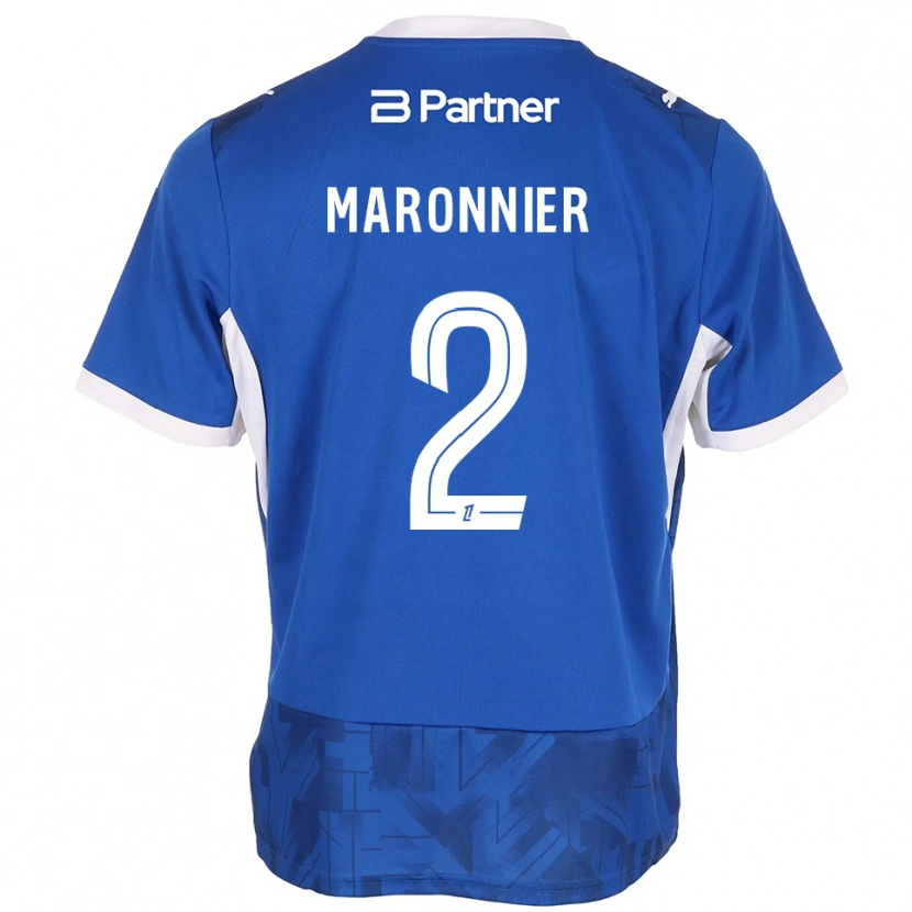 Danxen Niño Camiseta Lucas Maronnier #2 Azul Medio Blanco 1ª Equipación 2026/27 La Camisa
