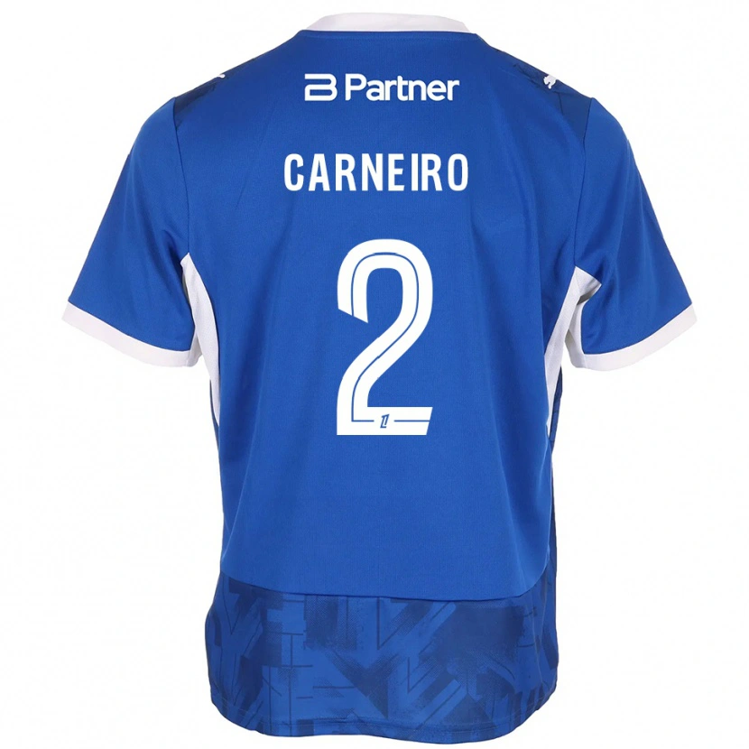 Danxen Niño Camiseta Enisio Carneiro #2 Azul Medio Blanco 1ª Equipación 2026/27 La Camisa