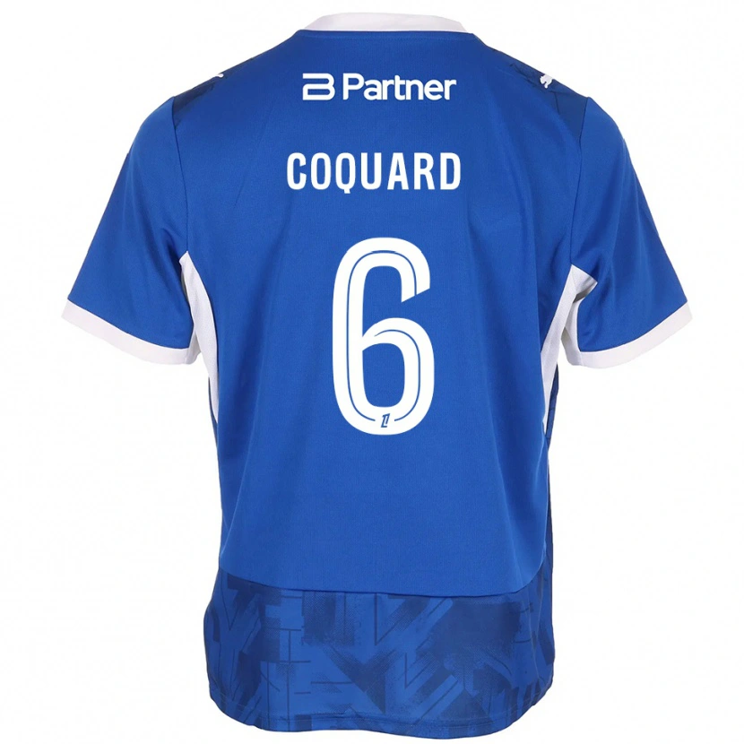 Danxen Niño Camiseta Alexis Coquard #6 Azul Medio Blanco 1ª Equipación 2026/27 La Camisa