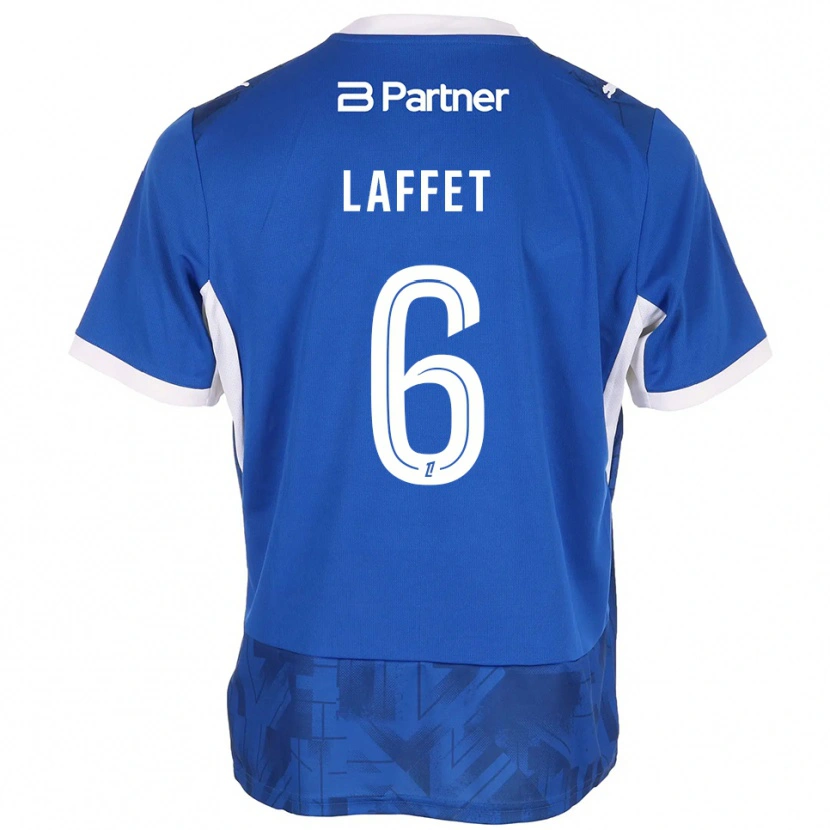 Danxen Niño Camiseta Yves Laffet #6 Azul Medio Blanco 1ª Equipación 2026/27 La Camisa