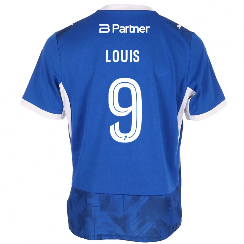 Danxen Niño Camiseta Thémis Louis #9 Azul Medio Blanco 1ª Equipación 2026/27 La Camisa