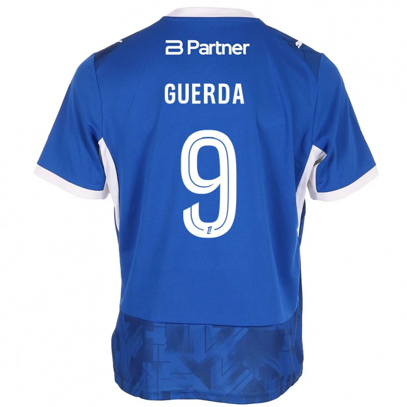 Danxen Niño Camiseta Rylan Guerda #9 Azul Medio Blanco 1ª Equipación 2026/27 La Camisa