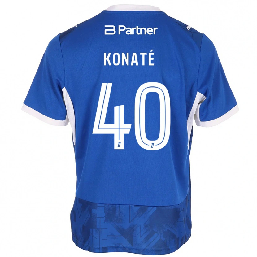 Danxen Niño Camiseta Hillel Konaté #40 Azul Medio Blanco 1ª Equipación 2026/27 La Camisa