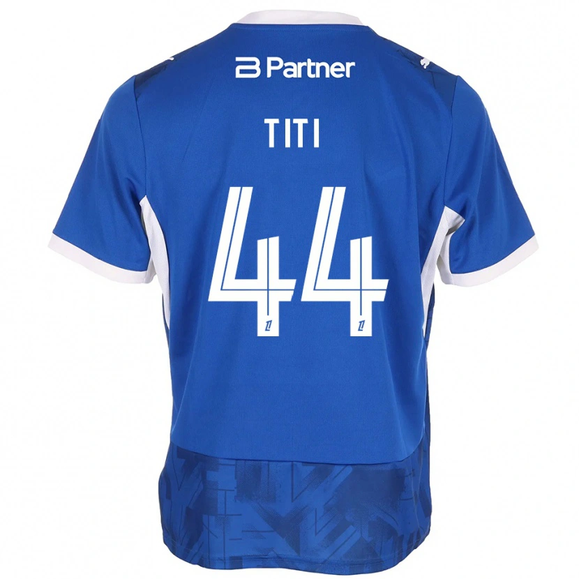 Danxen Niño Camiseta Yvann Titi #44 Azul Medio Blanco 1ª Equipación 2026/27 La Camisa