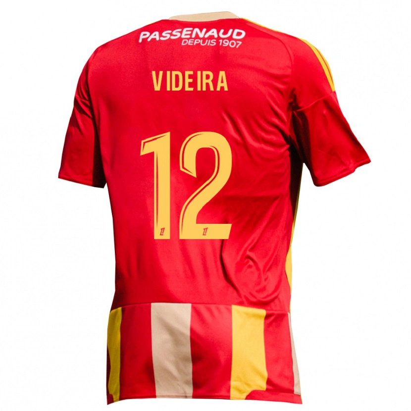 Danxen Niño Camiseta Lenny Videira #12 Rojo Amarillo Verde 1ª Equipación 2026/27 La Camisa