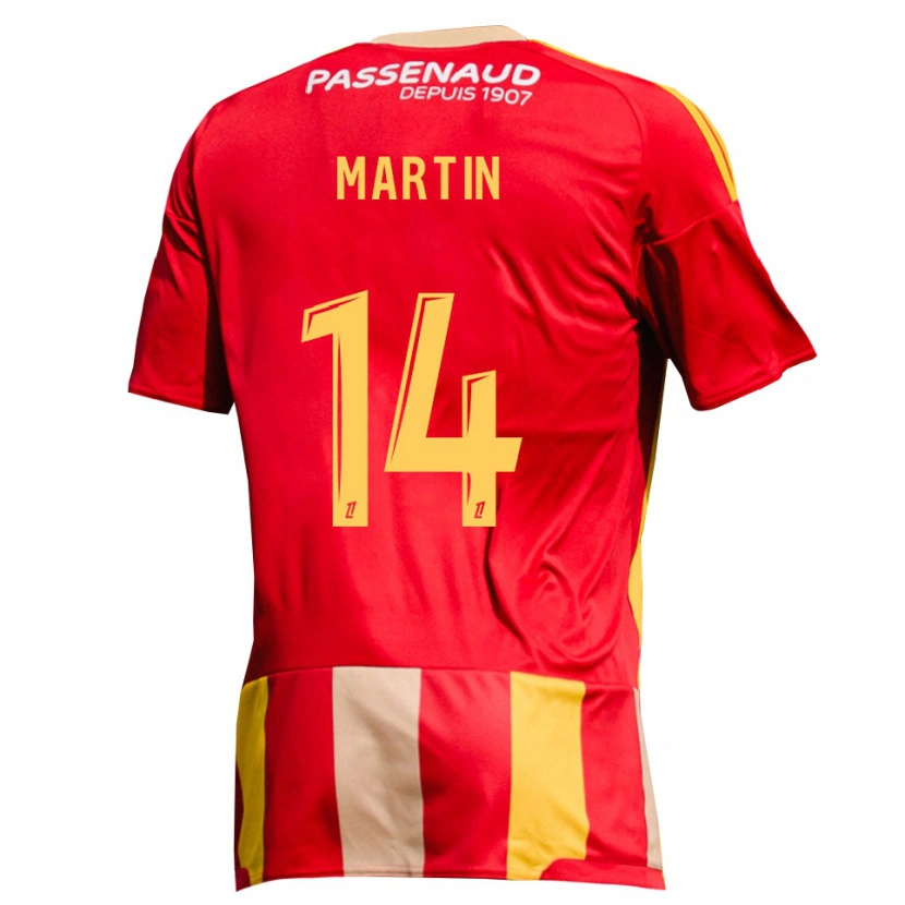 Danxen Niño Camiseta Lucas Martin #14 Rojo Amarillo Verde 1ª Equipación 2026/27 La Camisa