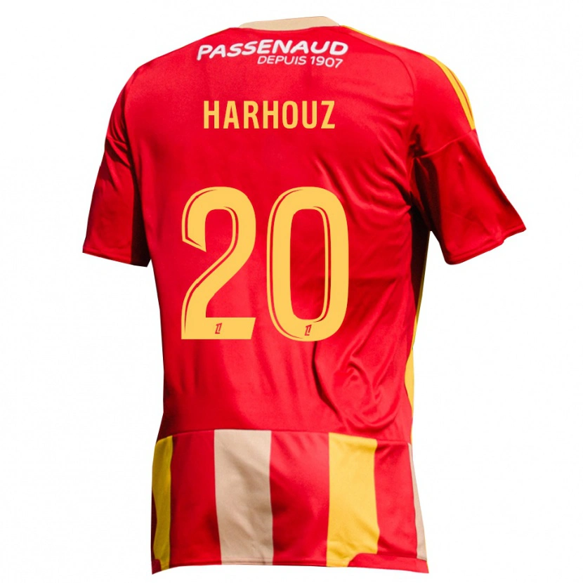 Danxen Niño Camiseta William Harhouz #20 Rojo Amarillo Verde 1ª Equipación 2026/27 La Camisa