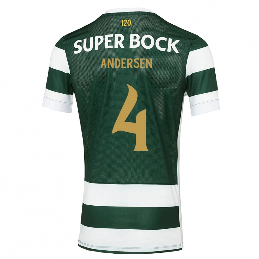 Danxen Niño Camiseta Silas Andersen #4 Grisardodarkslategray Blanco 1ª Equipación 2026/27 La Camisa