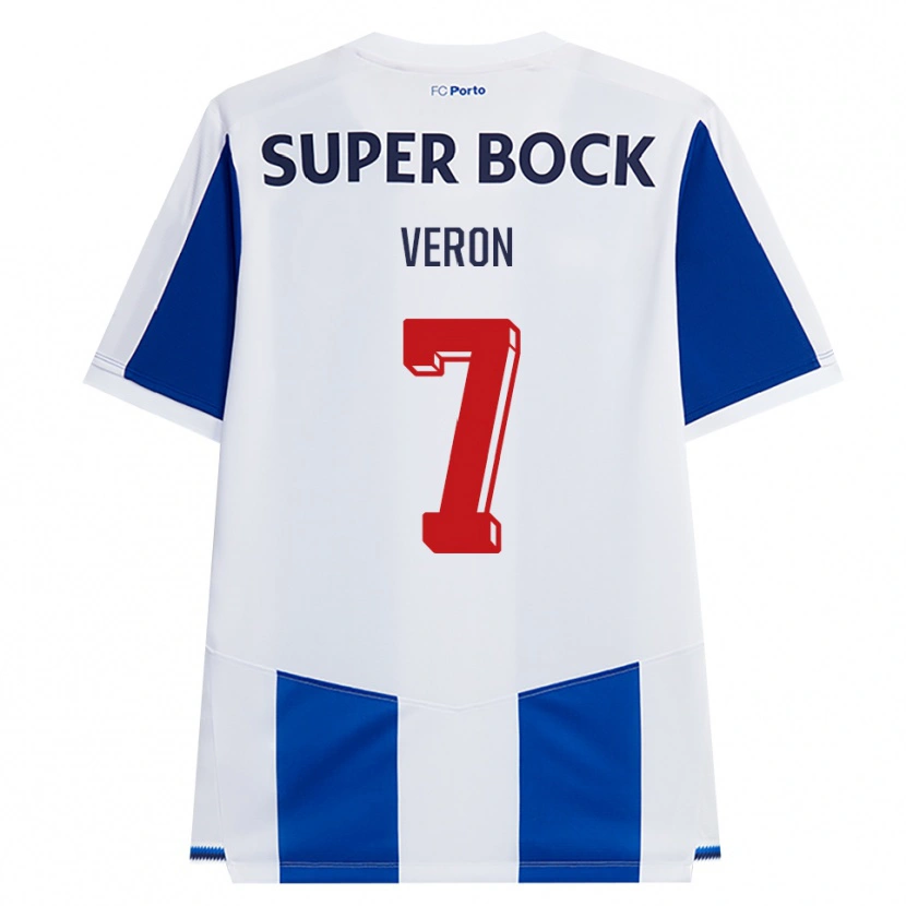Danxen Niño Camiseta Gabriel Veron #7 Azul Blanco Rojo 1ª Equipación 2026/27 La Camisa