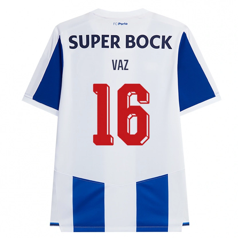 Danxen Niño Camiseta Matilde Vaz #16 Azul Blanco Rojo 1ª Equipación 2026/27 La Camisa