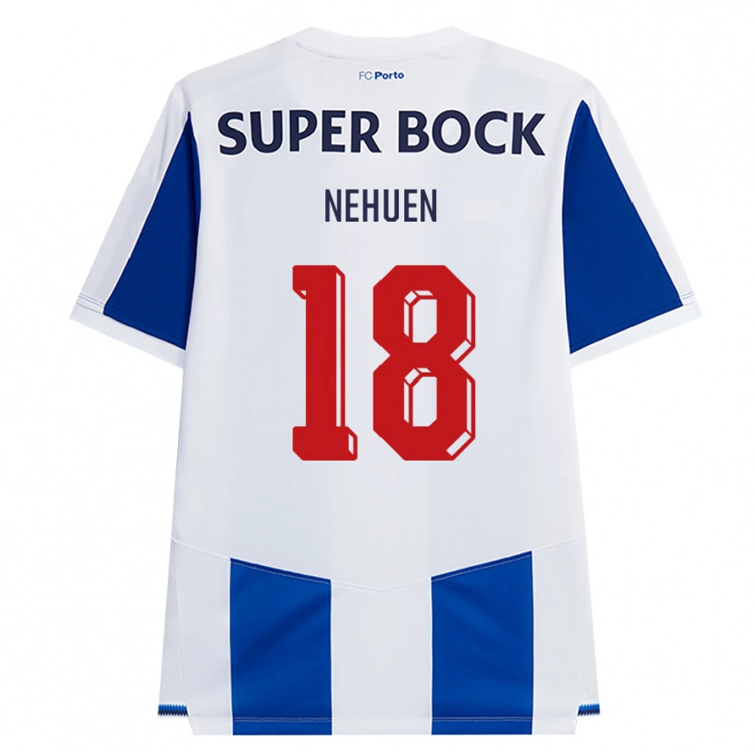 Danxen Niño Camiseta Nehuén Pérez #18 Azul Blanco Rojo 1ª Equipación 2026/27 La Camisa