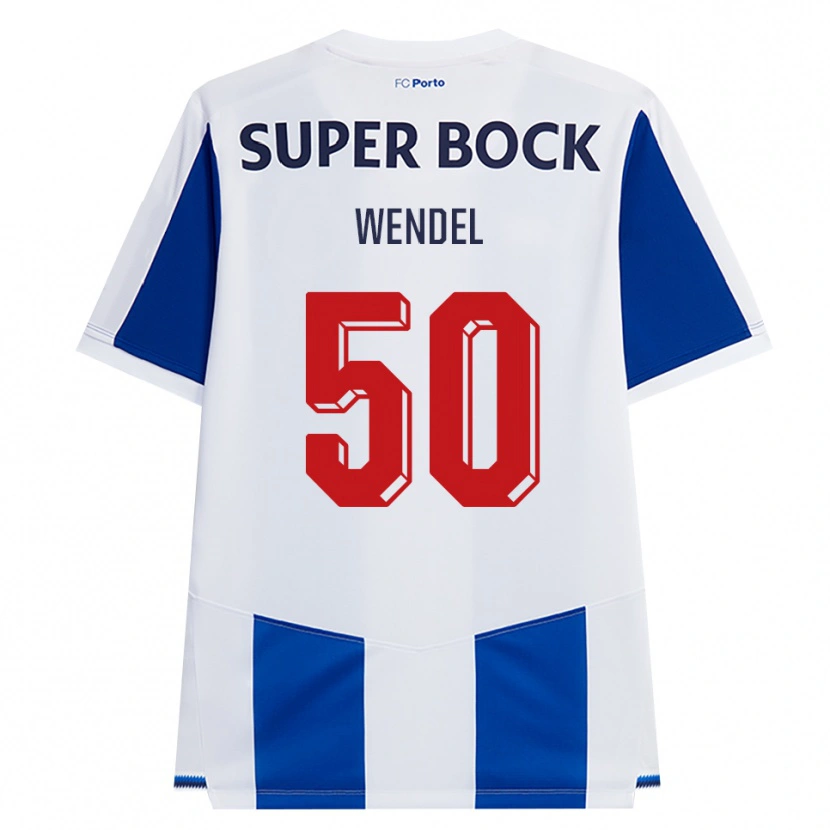 Danxen Niño Camiseta Wendel #50 Azul Blanco Rojo 1ª Equipación 2026/27 La Camisa