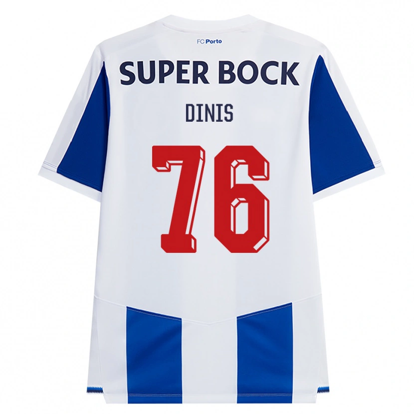 Danxen Niño Camiseta Dinis Andrade Rodrigues #76 Azul Blanco Rojo 1ª Equipación 2026/27 La Camisa