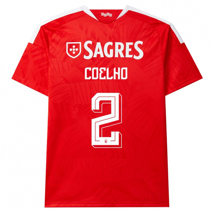 Danxen Niño Camiseta Diogo Coelho #2 Rojo Blanco Amarillo 1ª Equipación 2026/27 La Camisa