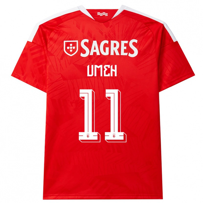 Danxen Niño Camiseta Jaden Umeh #11 Rojo Blanco Amarillo 1ª Equipación 2026/27 La Camisa