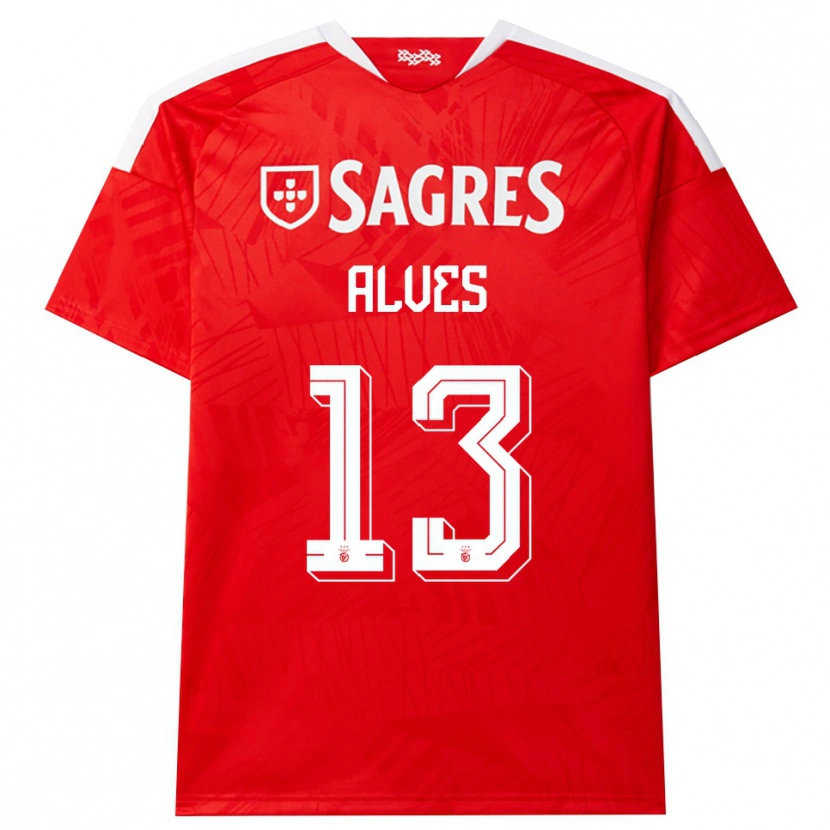 Danxen Niño Camiseta Lucia Alves #13 Rojo Blanco Amarillo 1ª Equipación 2026/27 La Camisa