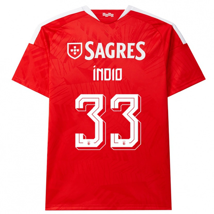 Danxen Niño Camiseta Gabriel Índio #33 Rojo Blanco Amarillo 1ª Equipación 2026/27 La Camisa