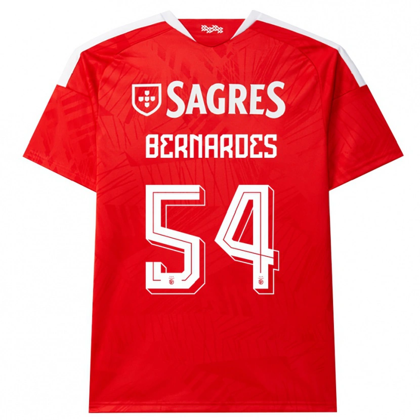 Danxen Niño Camiseta Francisco Bernardes De Freitas Neto #54 Rojo Blanco Amarillo 1ª Equipación 2026/27 La Camisa