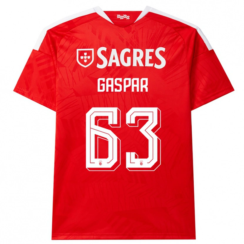 Danxen Niño Camiseta Guilherme Gaspar #63 Rojo Blanco Amarillo 1ª Equipación 2026/27 La Camisa