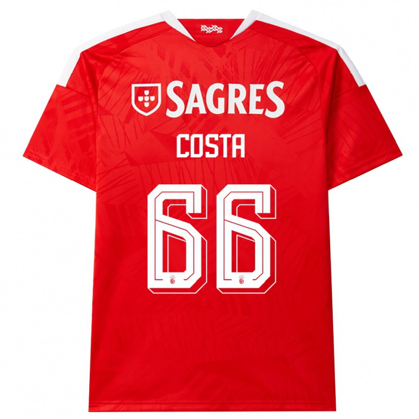 Danxen Niño Camiseta Rute Costa #66 Rojo Blanco Amarillo 1ª Equipación 2026/27 La Camisa