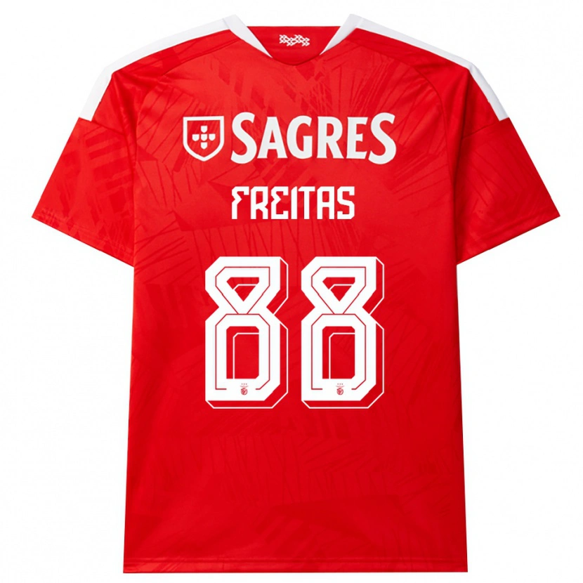 Danxen Niño Camiseta Tiago Freitas #88 Rojo Blanco Amarillo 1ª Equipación 2026/27 La Camisa