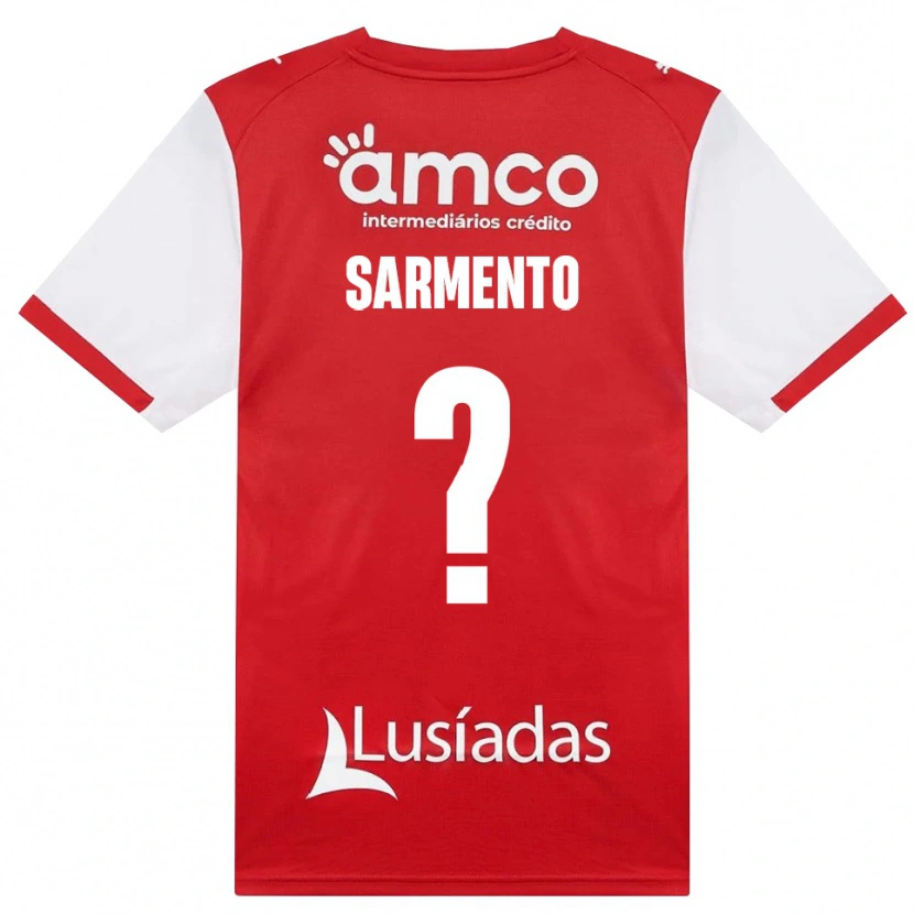 Danxen Niño Camiseta Bernardo Sarmento #0 Rojo Blanco Negro 1ª Equipación 2026/27 La Camisa