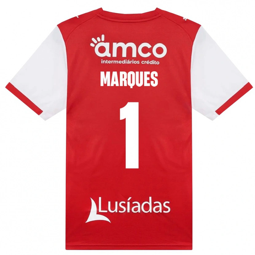 Danxen Niño Camiseta André Marques #1 Rojo Blanco Negro 1ª Equipación 2026/27 La Camisa