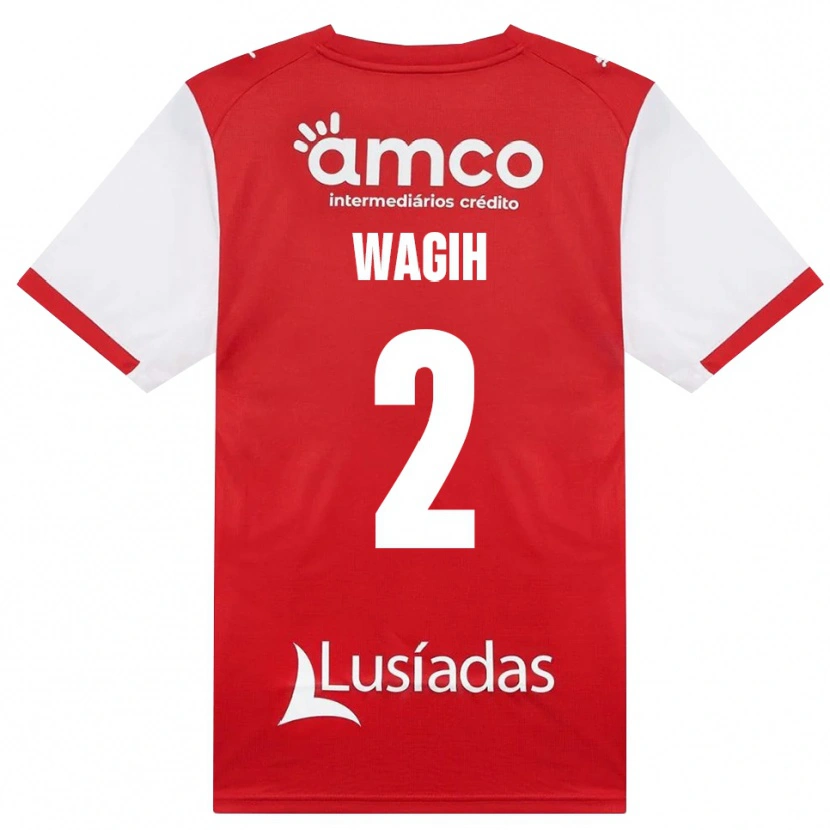 Danxen Niño Camiseta Youssef Wagih #2 Rojo Blanco Negro 1ª Equipación 2026/27 La Camisa