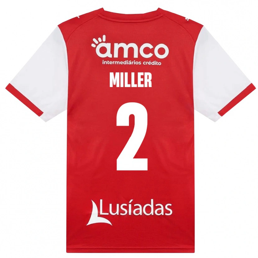 Danxen Niño Camiseta Maria Miller #2 Rojo Blanco Negro 1ª Equipación 2026/27 La Camisa