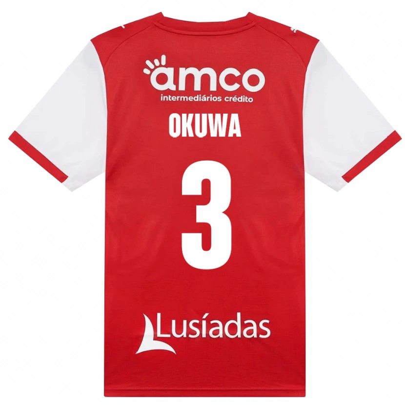 Danxen Niño Camiseta Temi Okuwa #3 Rojo Blanco Negro 1ª Equipación 2026/27 La Camisa
