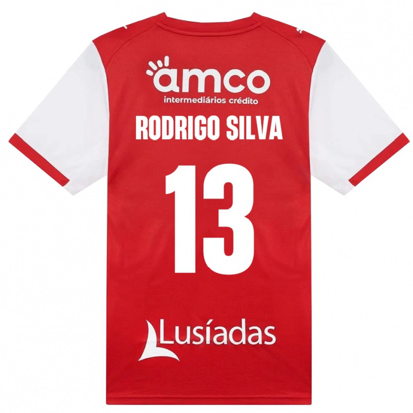 Danxen Niño Camiseta Rodrigo Silva #13 Rojo Blanco Negro 1ª Equipación 2026/27 La Camisa