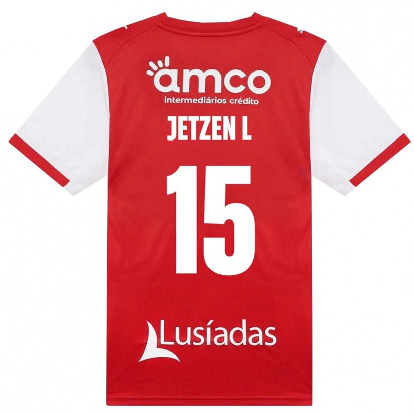 Danxen Niño Camiseta Jetzen Lopes #15 Rojo Blanco Negro 1ª Equipación 2026/27 La Camisa