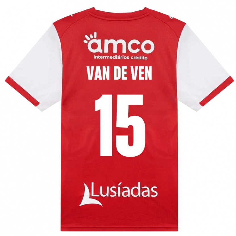 Danxen Niño Camiseta Zoï Van De Ven #15 Rojo Blanco Negro 1ª Equipación 2026/27 La Camisa