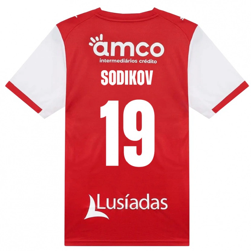 Danxen Niño Camiseta Sayfiddin Sodikov #19 Rojo Blanco Negro 1ª Equipación 2026/27 La Camisa