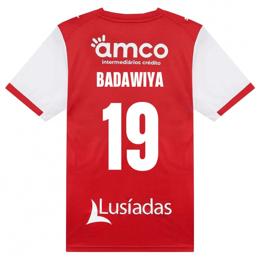 Danxen Niño Camiseta Rola Badawiya #19 Rojo Blanco Negro 1ª Equipación 2026/27 La Camisa