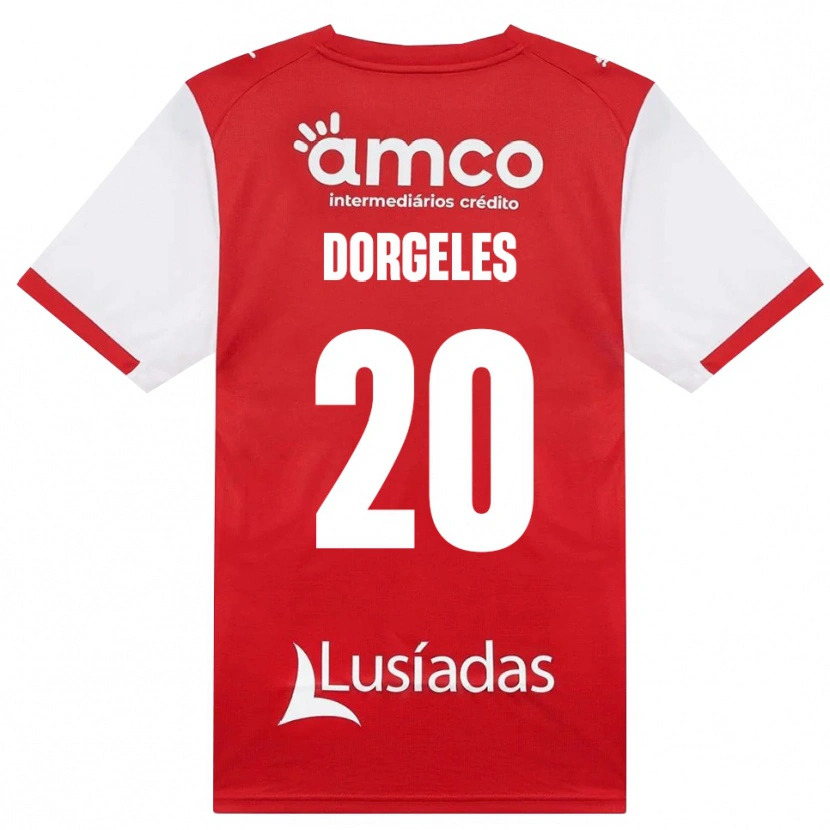 Danxen Niño Camiseta Mario Dorgeles #20 Rojo Blanco Negro 1ª Equipación 2026/27 La Camisa
