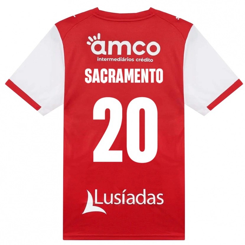 Danxen Niño Camiseta Medgilson Sacramento #20 Rojo Blanco Negro 1ª Equipación 2026/27 La Camisa