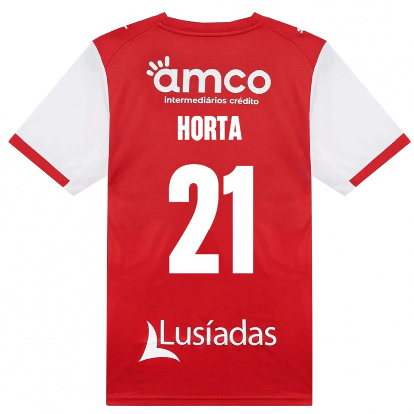 Danxen Niño Camiseta Ricardo Horta #21 Rojo Blanco Negro 1ª Equipación 2026/27 La Camisa