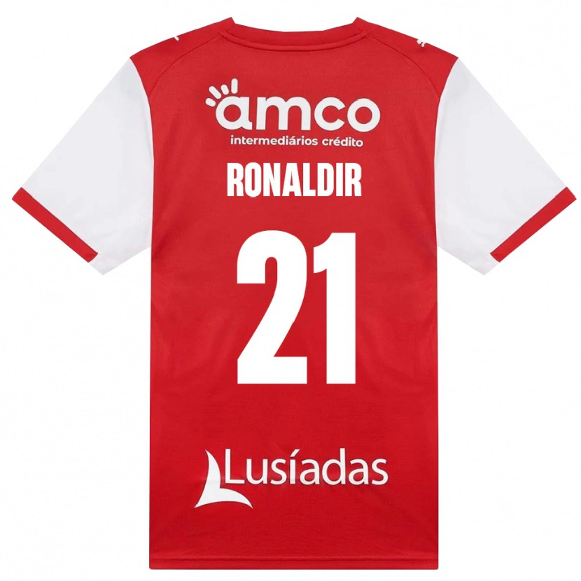 Danxen Niño Camiseta Ronaldir Pereira Dos Santos #21 Rojo Blanco Negro 1ª Equipación 2026/27 La Camisa
