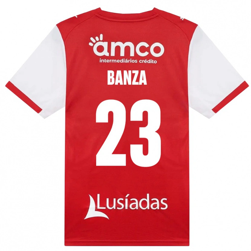 Danxen Niño Camiseta Simon Banza #23 Rojo Blanco Negro 1ª Equipación 2026/27 La Camisa
