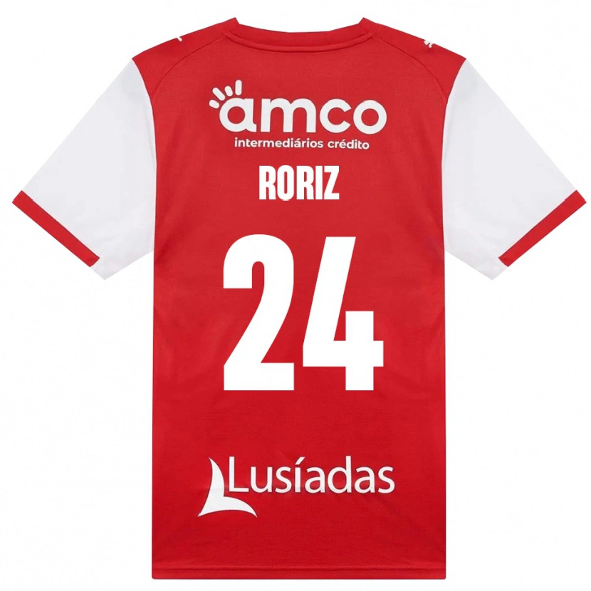 Danxen Niño Camiseta Martim Roriz #24 Rojo Blanco Negro 1ª Equipación 2026/27 La Camisa