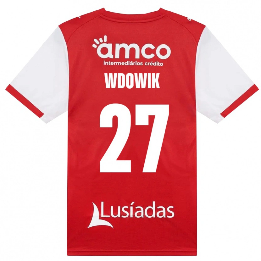 Danxen Niño Camiseta Bartlomiej Wdowik #27 Rojo Blanco Negro 1ª Equipación 2026/27 La Camisa