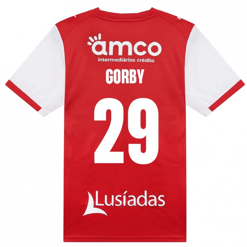 Danxen Niño Camiseta Jean-Baptiste Gorby #29 Rojo Blanco Negro 1ª Equipación 2026/27 La Camisa