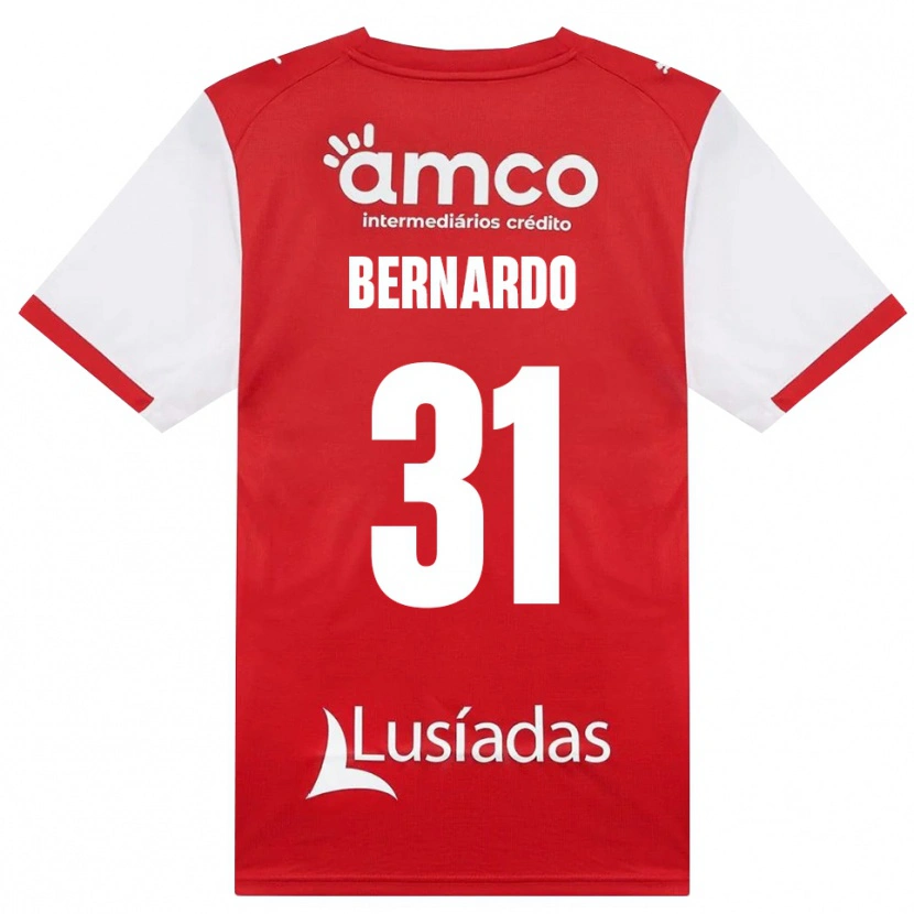 Danxen Niño Camiseta Bernardo Caltabiano Parise Fontes #31 Rojo Blanco Negro 1ª Equipación 2026/27 La Camisa