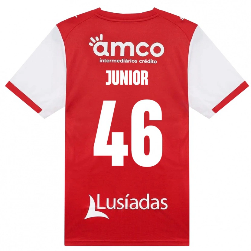 Danxen Niño Camiseta Mário Junior #46 Rojo Blanco Negro 1ª Equipación 2026/27 La Camisa