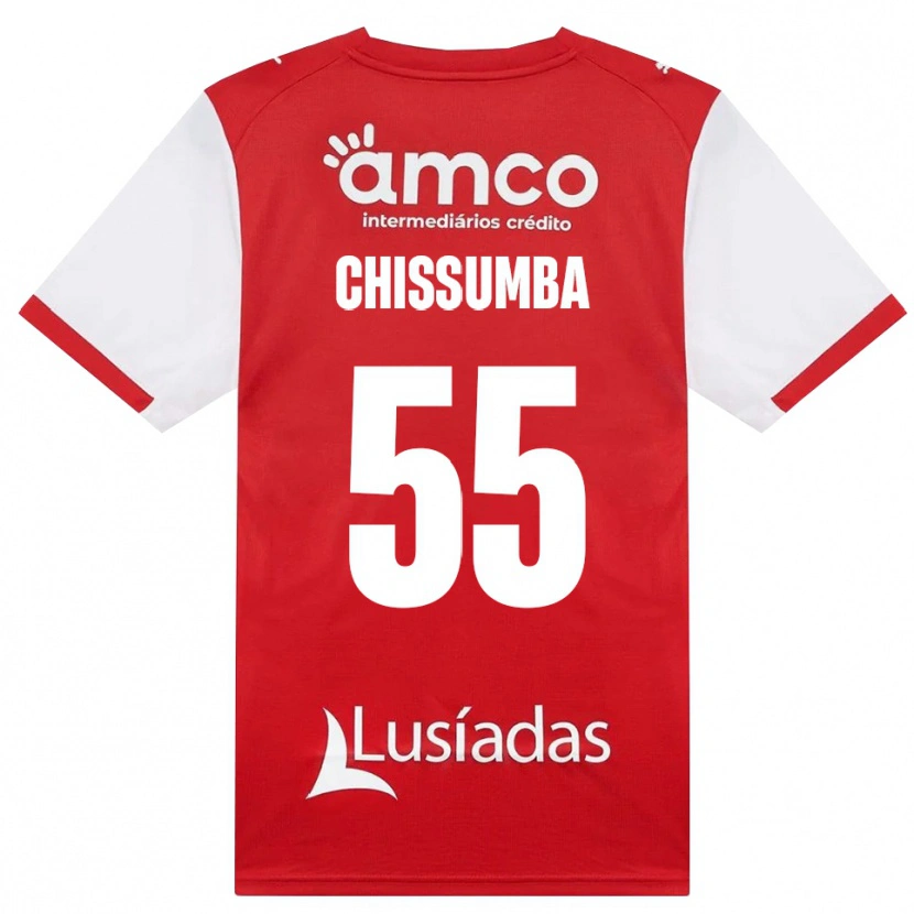 Danxen Niño Camiseta Chissumba #55 Rojo Blanco Negro 1ª Equipación 2026/27 La Camisa